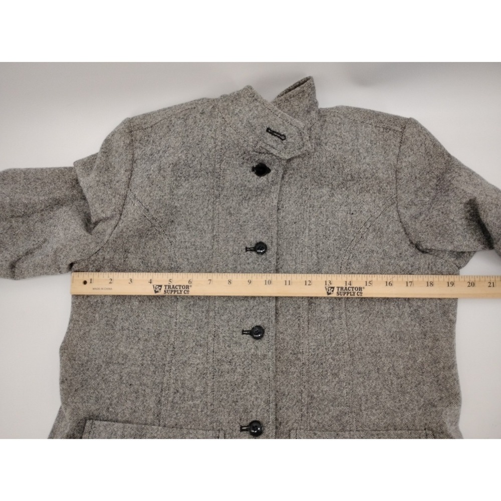 Pendleton Petite 100% Lambswool Blazer Jacket Gray Black Tweed Size 12 - Picture 6 of 9